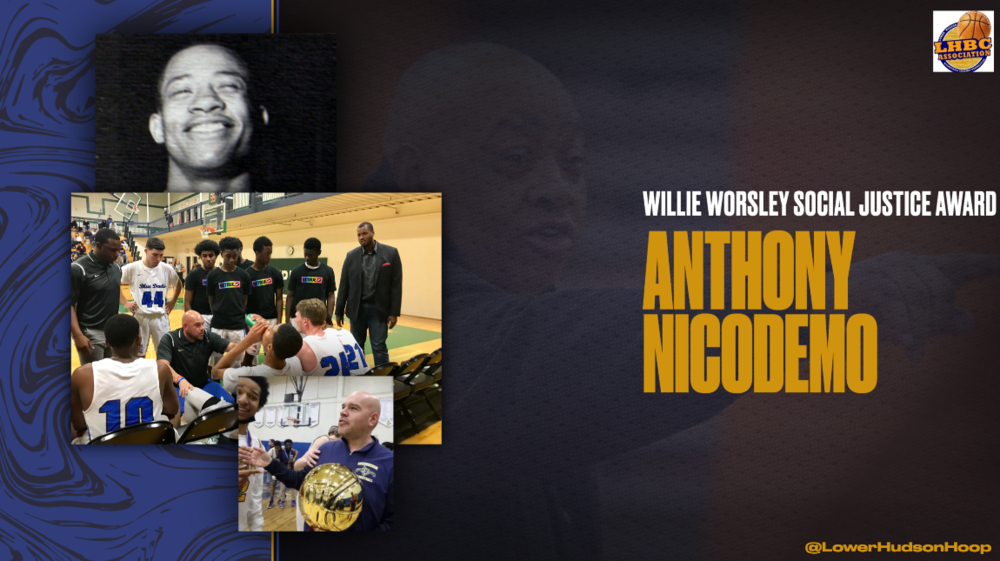 willie worsley social justice award anthony nicodemo. pictures of mr. nicodemo and student athletes