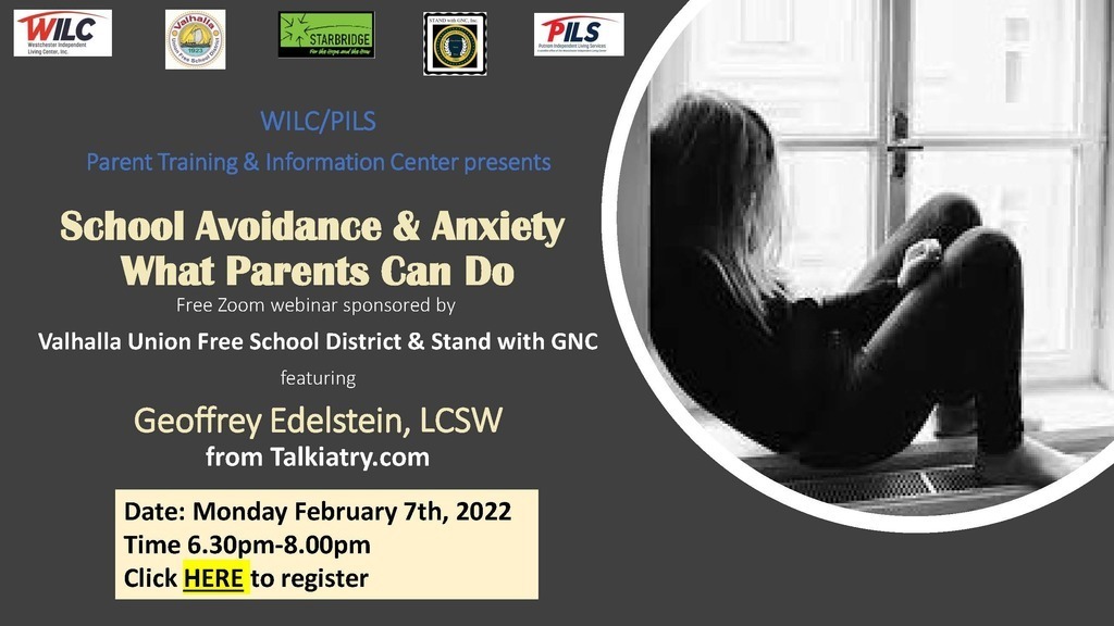School Avoidance & Anxiety What Parents can Do, Zoom webinar 
